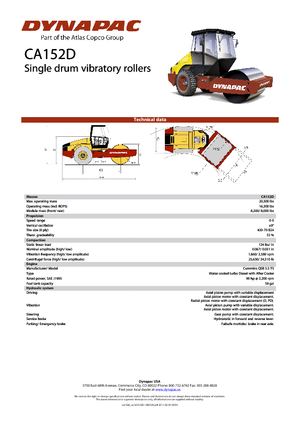 Tahačové válce Dynapac CA 152 D