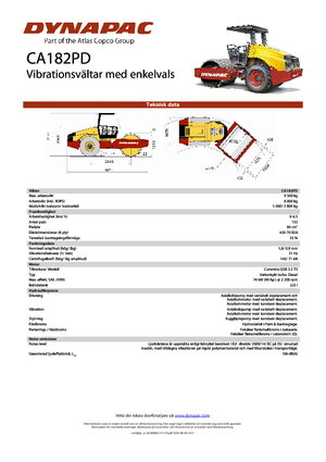 Tahačové válce Dynapac CA 182 PD