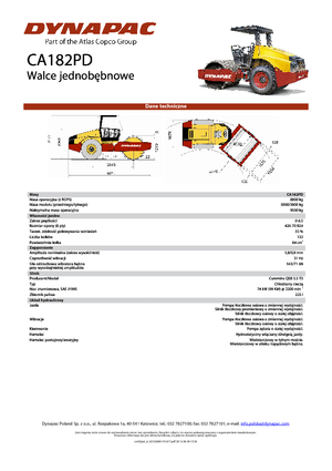 Tahačové válce Dynapac CA 182 PD