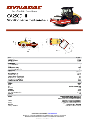 Tahačové válce Dynapac CA 250 D-II