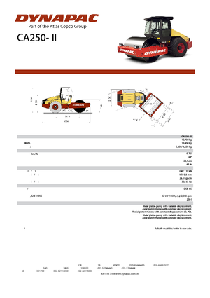 Tahačové válce Dynapac CA 250-II