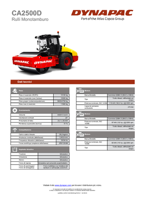 Tahačové válce Dynapac CA 2500 D