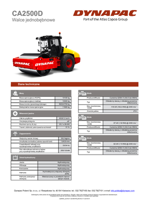 Tahačové válce Dynapac CA 2500 D