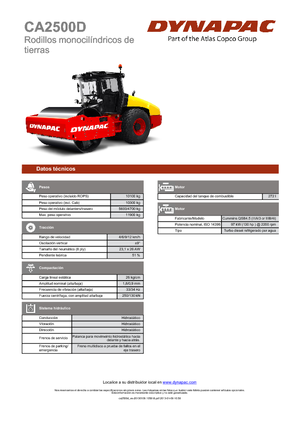 Tahačové válce Dynapac CA 2500 D