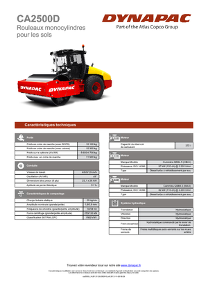 Tahačové válce Dynapac CA 2500 D