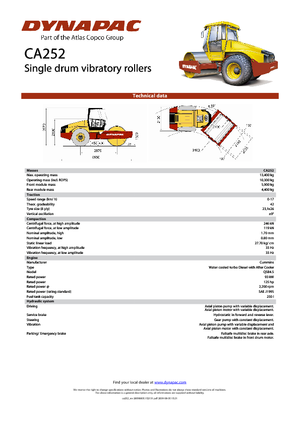 Tahačové válce Dynapac CA 252