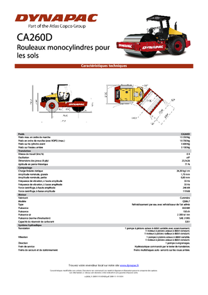 Tahačové válce Dynapac CA 260 D
