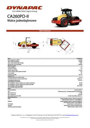Tahačové válce Dynapac CA 260 PD-II