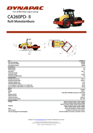 Tahačové válce Dynapac CA 260 PD-II