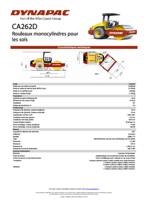 Tahačové válce Dynapac CA 262 D