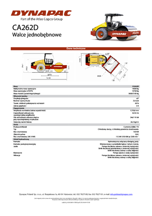Tahačové válce Dynapac CA 262 D