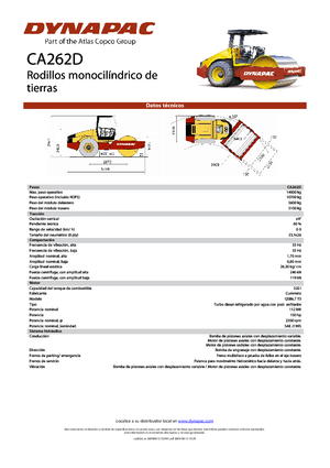 Tahačové válce Dynapac CA 262 D