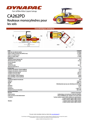 Tahačové válce Dynapac CA 262 PD