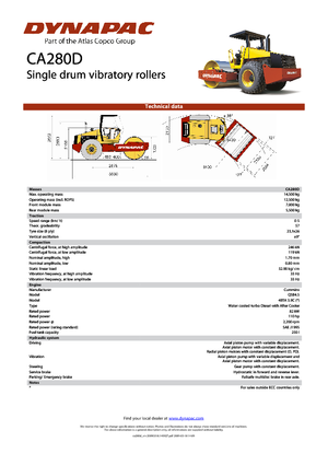 Tahačové válce Dynapac CA 280 D