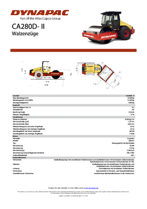 Tahačové válce Dynapac CA 280 D-II