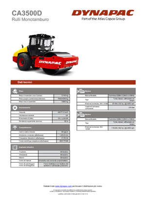 Tahačové válce Dynapac CA 3500 D