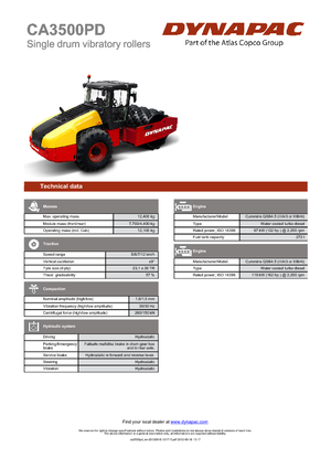 Tahačové válce Dynapac CA 3500 PD