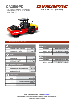 Tahačové válce Dynapac CA 3500 PD
