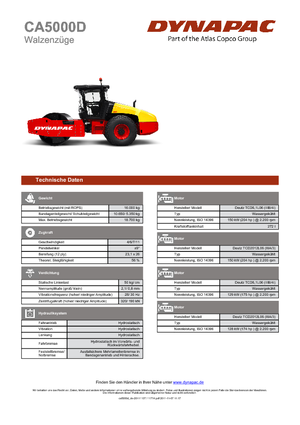 Tahačové válce Dynapac CA 5000 D
