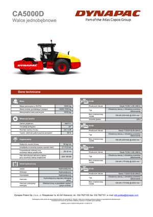 Tahačové válce Dynapac CA 5000 D