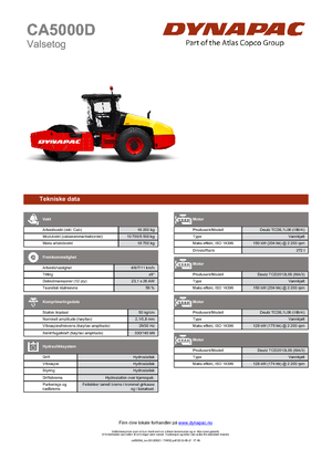Tahačové válce Dynapac CA 5000 D