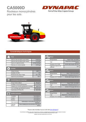 Tahačové válce Dynapac CA 5000 D