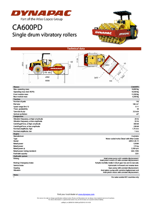 Tahačové válce Dynapac CA 600 PD