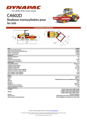 Tahačové válce Dynapac CA 602 D