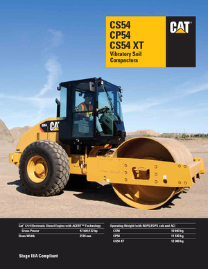 Tahačové válce Caterpillar CS54