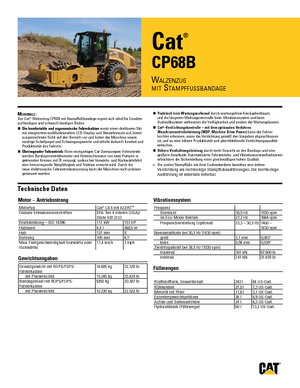Tahačové válce Caterpillar CP68B
