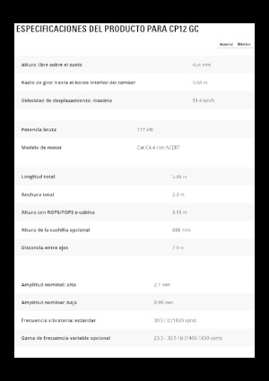 Tahačové válce Caterpillar CP12GC