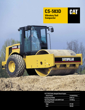 Tahačové válce Caterpillar CS 583 D