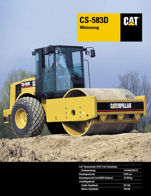 Tahačové válce Caterpillar CS 583 D