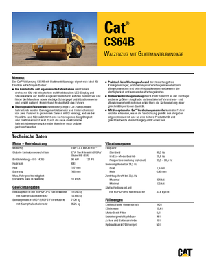 Tahačové válce Caterpillar CS64B