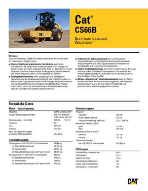 Tahačové válce Caterpillar CS66B