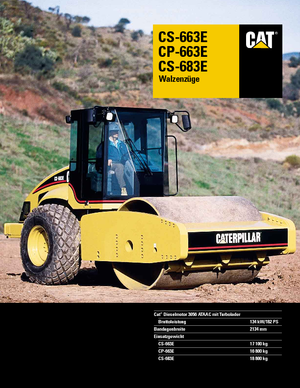 Tahačové válce Caterpillar CS 663 E