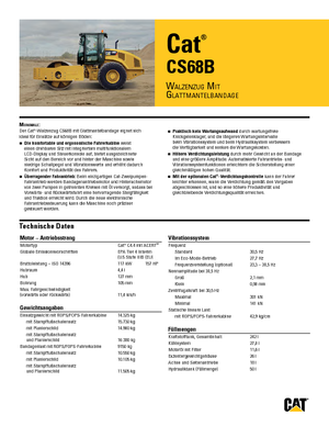 Tahačové válce Caterpillar CS68B
