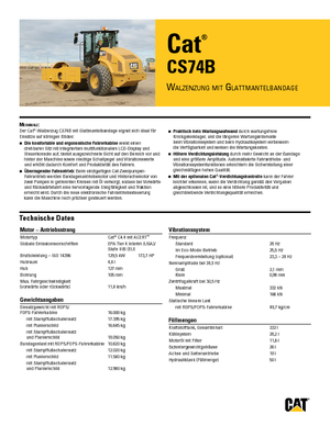Tahačové válce Caterpillar CS74B