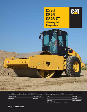Tahačové válce Caterpillar CP76