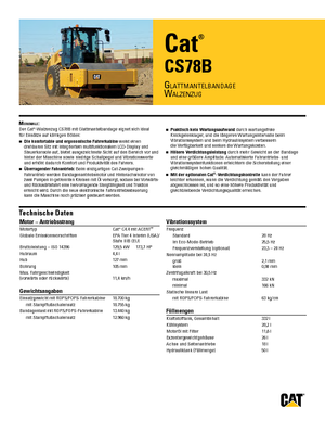 Tahačové válce Caterpillar CS78B