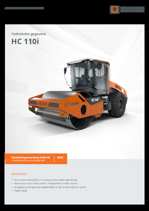 Tahačové válce Hamm HC 110i