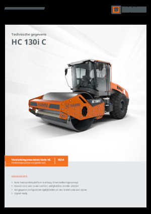 Tahačové válce Hamm HC 130i C