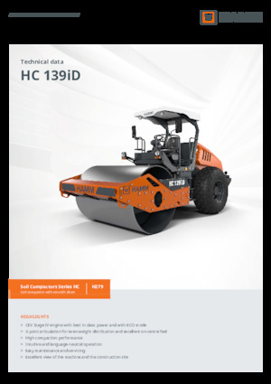 Tahačové válce Hamm HC 139iD