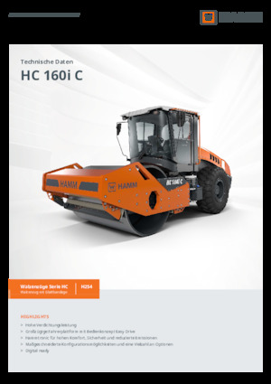 Tahačové válce Hamm HC 160i C