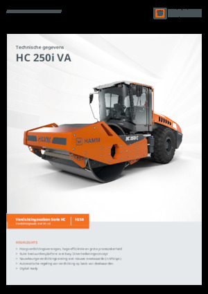 Tahačové válce Hamm HC 250i C VA