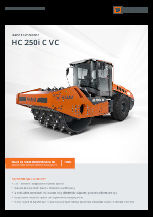 Tahačové válce Hamm HC 250i C VC