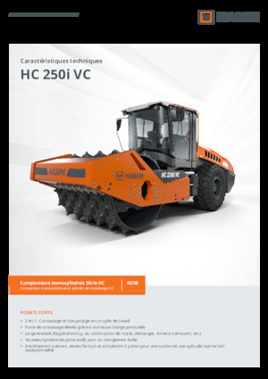 Tahačové válce Hamm HC 250i VC