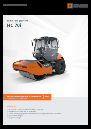 Tahačové válce Hamm HC 70i
