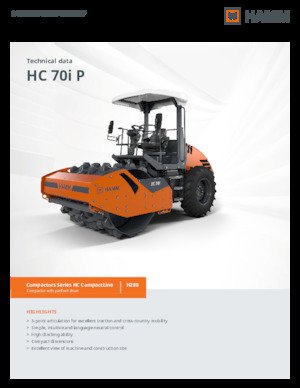 Tahačové válce Hamm HC 70i P