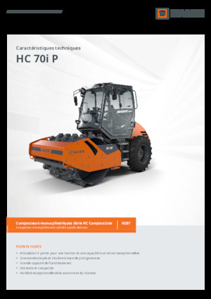Tahačové válce Hamm HC 70i P